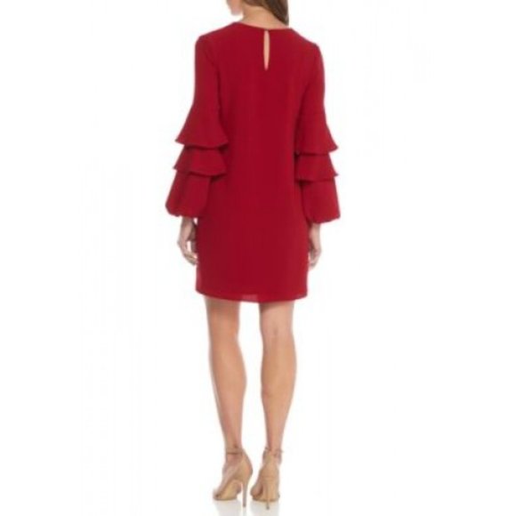 Charles Henry Red Mini Dress - Picture 2 of 7